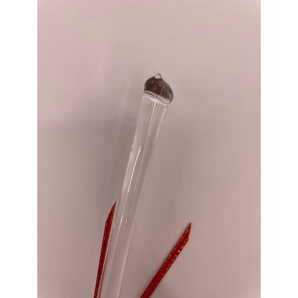 Handcrafted Crystal Red and Gold Rose With Single Thorn 12in - Picture 7 of 11